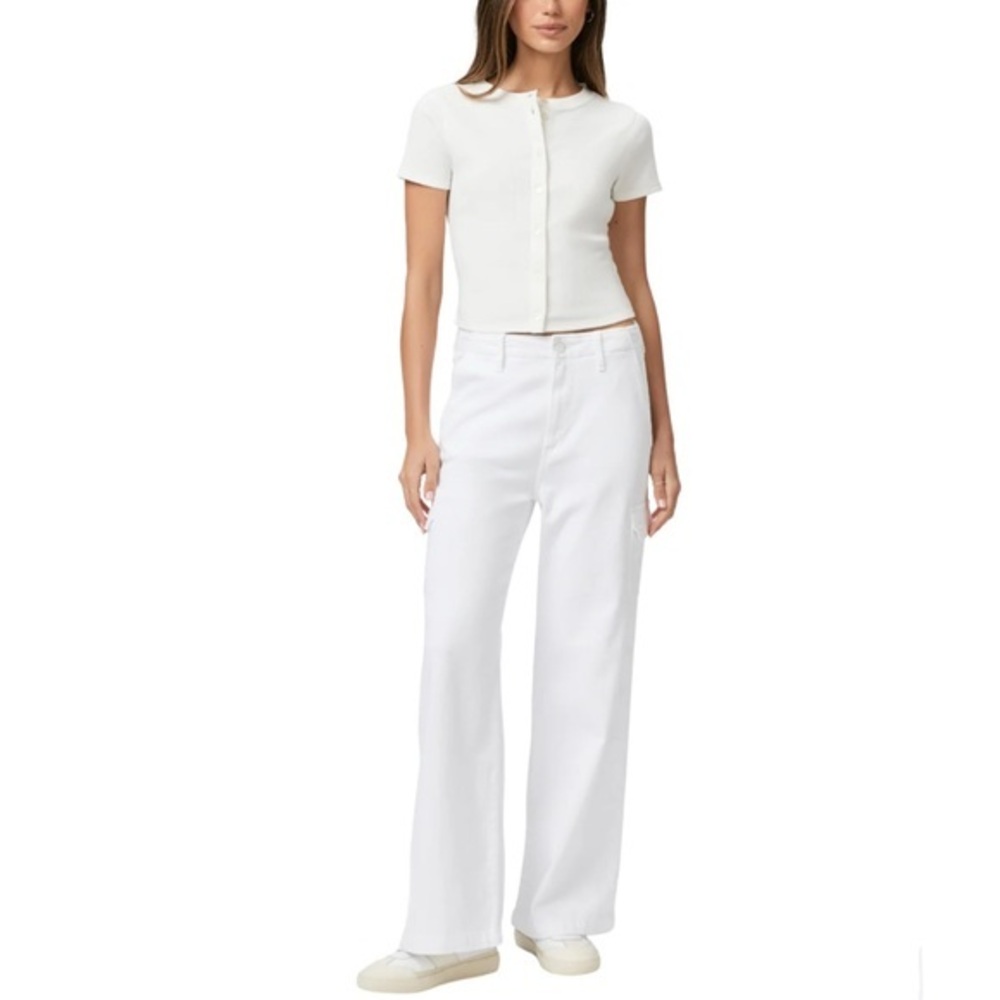 Paige Jeans Carly Cargo in Crisp White
